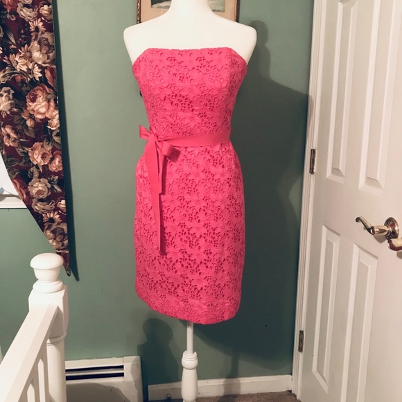 LILLY PULITZER Sienna Eyelet Strapless Dress sz 6